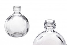 Bottiglia in vetro 50 ml (PP24) di forma rotonda - 6 pz