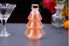 Flacon en verre 100 ml en forme d'arbre - 6 pcs