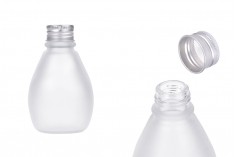 Bottiglia per sabbiatura in vetro da 100 ml con tappo in alluminio - 6 pz