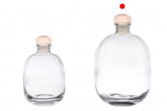 Elegant 500ml bottle with cork and cap