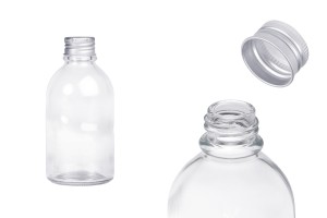 Runde Glasflasche 100 ml mit Aluminiumverschluss – 6 Stück-εικόνα_προϊοντική