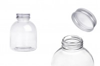 Bottiglia in vetro 300 ml trasparente con tappo in alluminio - 6 pz