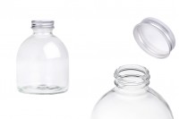 Glass bottle 500 ml clear with aluminum cap - 6 pcs