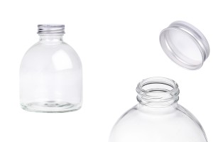 Shishe qelqi 500 ml transparente me kapak alumini - 6 copë-imazh_produkt