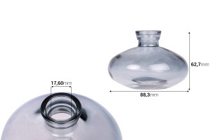 Flacone in vetro da 120 ml di colore grigio per profumazione d&#39;ambiente-εικόνα_διαστάσεις