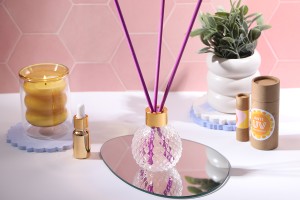 Kugelförmige Glasflasche 100 ml geeignet für Lufterfrischer-bildgruppe