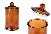 Glass jar 750 ml caramel with glass lid with airtight closure