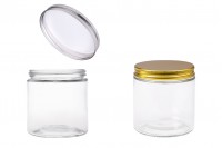 Glass clear jar 500 ml with aluminum cap and inner liner - 6 pcs