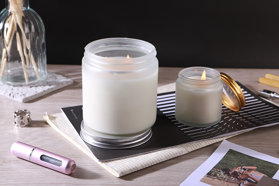 100 ml frosted glass jar with aluminum cap and inner liner - 6 pcs 100 ml frosted glass jar with aluminum cap and inner liner - 6 pcs