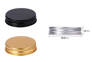 Couvercle en aluminium pour bocaux en verre 60 ml en différentes couleurs - 6 pcs-εικόνα_διαστάσεις