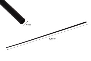 Bâtonnet en fibre 5x500 mm (souples) pour diffuseurs à roseaux, disponibles en différentes couleurs - 1 pcs - 6 pcs-εικόνα_διαστάσεις