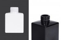 Flacone in vetro da 100 ml (PP28) quadrato di colore bianco o nero adatto per profumare ambienti