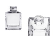 Flacon de sticlă de 100 ml (PP28) pătrat potrivit pentru parfumul camerei