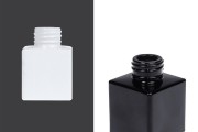 Flacone in vetro da 50 ml (PP28) quadrato di colore bianco o nero adatto per profumare ambienti