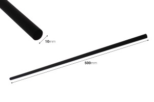 Faserrohr 10x500 mm (weich) für Rohrdiffusoren, in verschiedenen Farben erhältlich - 1 Stk-εικόνα_διαστάσεις