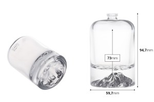 Flacon de parfum de luxe de 100 ml avec fermeture de sécurité à sertir (Crimp) de 15 mm-εικόνα_διαστάσεις