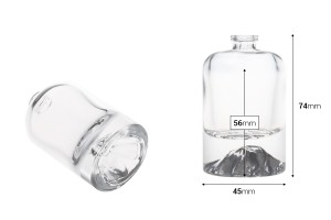 Flacon de parfum de luxe de 30 ml avec fermeture de sécurité à sertir (Crimp) de 15 mm-εικόνα_διαστάσεις