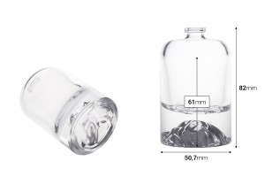 Flacon de parfum de luxe de 50 ml avec fermeture de sécurité à sertir (Crimp) de 15 mm-εικόνα_διαστάσεις
