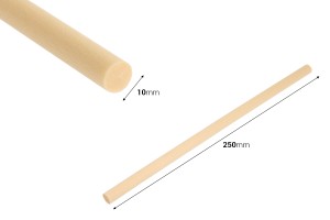 Bâtonnets de fibres 10x250 mm (souples) pour parfums d'ambiance dans une variété de couleurs - 5 pièces-εικόνα_διαστάσεις