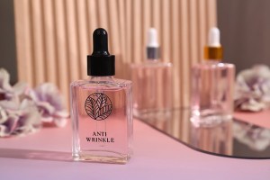 30 ml transparente Glasflasche mit Tropfer in verschiedenen Farben für Serum-εικόνα_σύνθεση