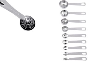 Messlöffel aus Edelstahl (Teelöffel-Set 9-tlg.)-2