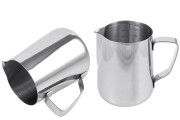 Stainless steel vessel (inox) 580 ml with graduation and handle