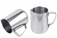 Stainless steel vessel (inox) 580 ml with graduation and handle