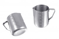 Recipiente in acciaio inox (inox) 550 ml con graduazione e manico