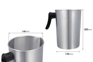 Ustensile en aluminium de 2600 ml avec poignée-εικόνα_διαστάσεις