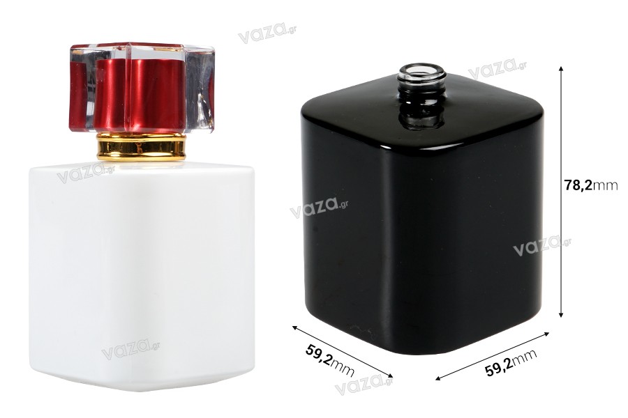 Flacon de parfum din sticlă de lux 100 ml (PP 15) alb sau negru