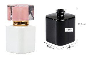 Luxus-Parfümflasche aus Glas 30 ml (15/400) in Schwarz oder Weiß-bildabmessungen