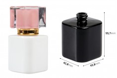 Flacon de parfum en verre de luxe 30 ml (PP 15) en noir ou blanc 