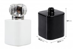 Luxury glass perfume bottle 50 ml (PP 15) in black or white