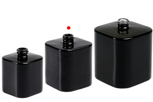 Luxus-Parfümflasche aus Glas 50 ml (15/400) in Schwarz oder Weiß-εικόνα_σύνθεση