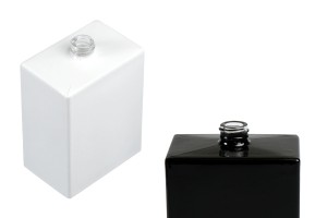 Flacon de parfum de luxe en verre 100 ml (15/400) de forme rectangulaire de couleur blanc ou noir-1