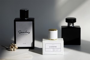 50 ml rechteckige Parfümflasche aus Glas (15/400), in schwarzer oder weißer Farbe-5