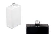 Γυάλινη φιάλη αρωμάτων 100ml (15/400) σε ορθογώνιο σχήμα μαύρο ή λευκό χρώμα