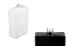 Γυάλινη φιάλη αρωμάτων 100ml (15/400) σε ορθογώνιο σχήμα μαύρο ή λευκό χρώμα