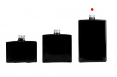 Γυάλινη φιάλη αρωμάτων 100ml (15/400) σε ορθογώνιο σχήμα μαύρο ή λευκό χρώμα
