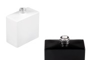 Γυάλινη φιάλη αρωμάτων 50ml (15/400) σε ορθογώνιο σχήμα μαύρο ή λευκό χρώμα