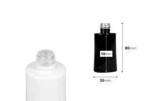 Flacon de parfum ovale en verre de 30 ml en couleur noire ou blanche (18/415)-2