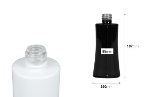 Flacon de parfum ovale en verre de 50 ml en couleur noire ou blanche (18/415)-2