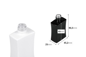 Flacon de parfum rectangulaire en verre (18/415) de 30 ml, de couleur noir ou blanc-2