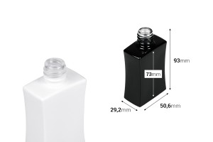 Flacon de parfum rectangulaire en verre (18/415) de 50 ml, de couleur noir ou blanc-2