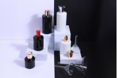 Μπουκάλι αρωμάτων 50 ml στρογγυλό με κλείσιμο ασφαλείας ''Crimp'' 15 mm σε λευκό ή μαύρο χρώμα
