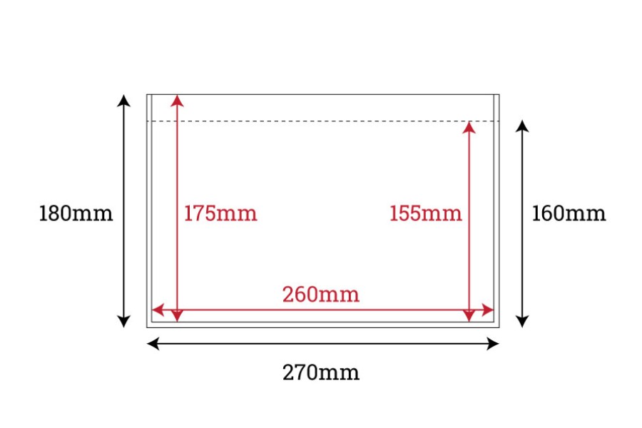 Selbstklebende Hüllen für Kurierbegleitpapiere (Packliste) 270x180mm - 100 Stk