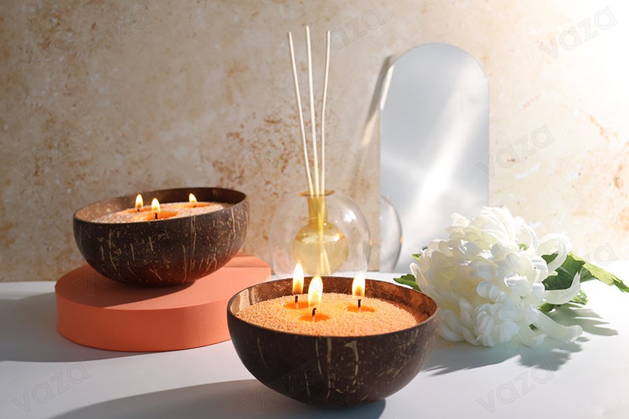 Bol en coco naturel - diamètre extérieur 14 cm Bol en coco naturel - diamètre extérieur 14 cm-εικόνα_σύνθεση