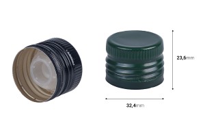 Alu- Schraubverschluss mit Ausgießer PP 31.5 X 24, verschließbar-εικόνα_διαστάσεις