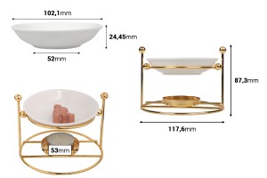 Metallbrenner mit Keramikbasis für Duftwachse und Öle-2
