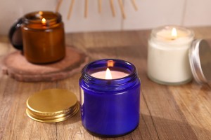 Glass blue jar 100ml with aluminum cap and inner liner-εικόνα_σύνθεση